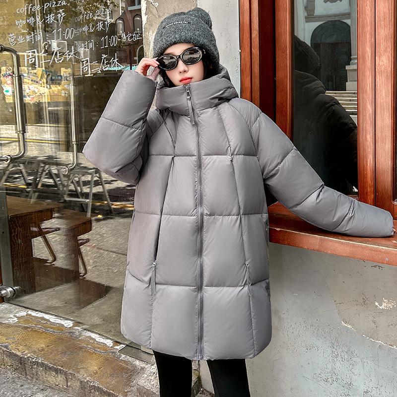 Cotton-padded Women Puffs Soft Bread Clothing Autumn and Winter Latest Hooded Padded Student Cotton-padded Jacket Long Cotton-padded Jacket