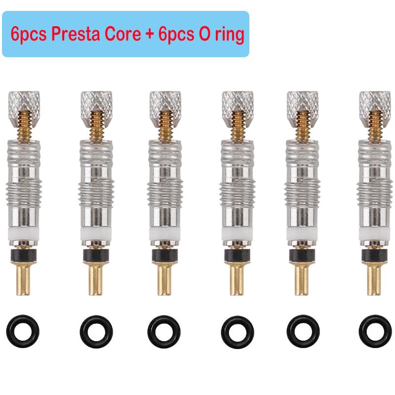 Bicycle Presta Valve Core Brass FV Nozzle Replacement MTB Road Bike Tubeless Core Remover Tool Alloy Tire Valve Caps Optional Valve Stems 1
