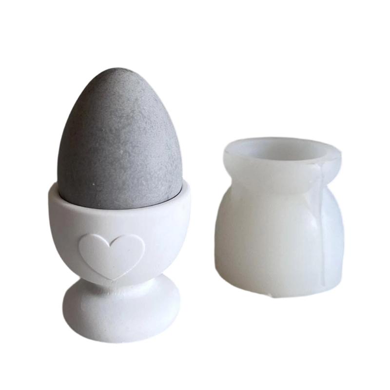 Heart Pattern Silicone Eggs Holder Molds for Crafting Candle Holder Eggs Tray Valentine's Day Decoration and Baking