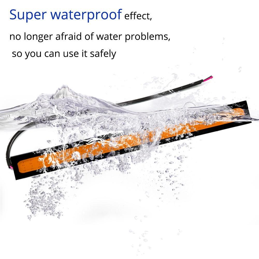 14cm COB 60Led Turn Signal Pink Auto DRL Car LED Daytime Running Fog Lamps Day Light Driving Bulb Motorcycle Holder Retrofitting