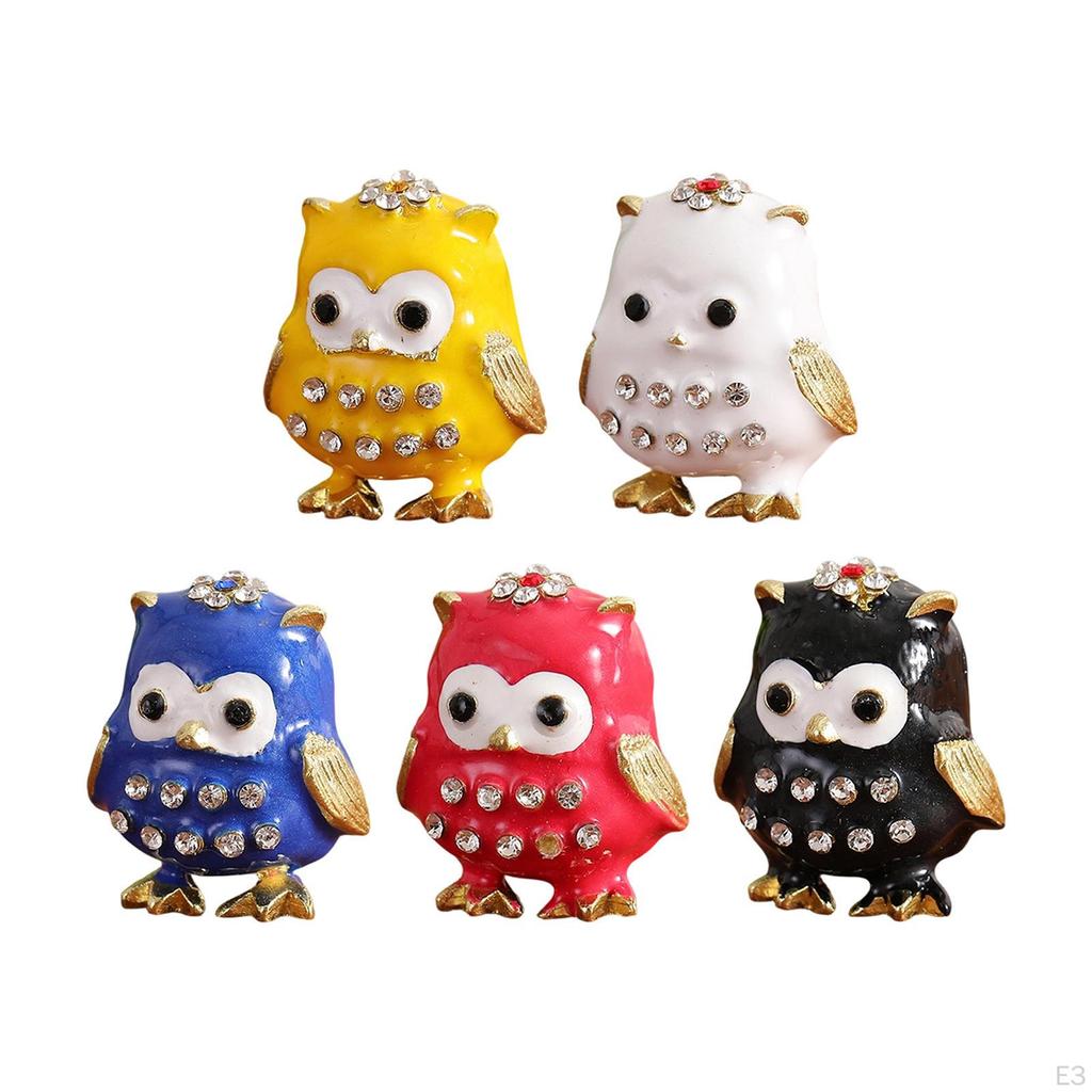 Jewelry Box Owl Trinket Collectible Desktop for Women Organizer Figurine Charms