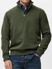 Men's Half Zip Sports Sweatshirt Stand Collar Long Sleeve Casual Pullover Top