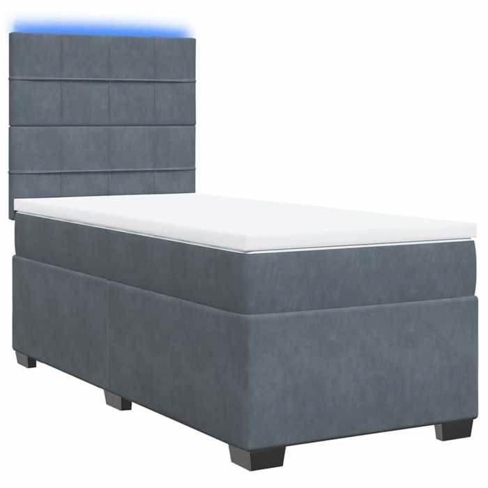 Maison Exclusive - Sommier à lattes de lit avec matelas Gris foncé 100x200 cm