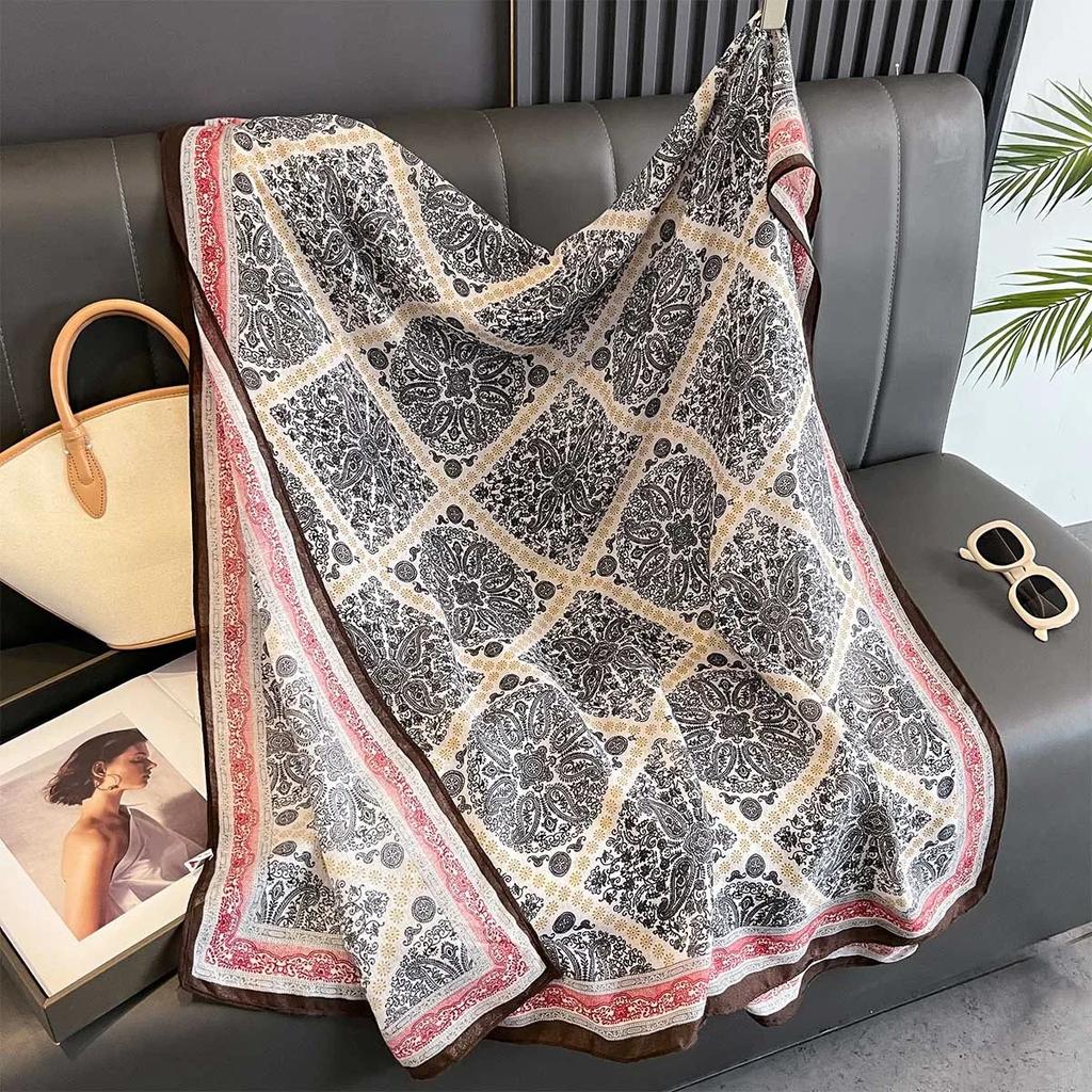 New 85*180cm Fashion Spring Autumn Scarf Popular Scarves Print Sunscreen Shawls Wrap Foulard Bandana Femme Headscarf Beach Towel