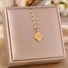 Exquisite 18K Gold-Plated Titanium Steel Necklace - Women's Clavicle Chain Jewelry, Fade-Resistant