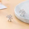 Small Tree Stud Earrings Women's Niche Design Micro-diamond-set Forest Sound Earrings Small Fresh Korean Version Niche Design Jewelry