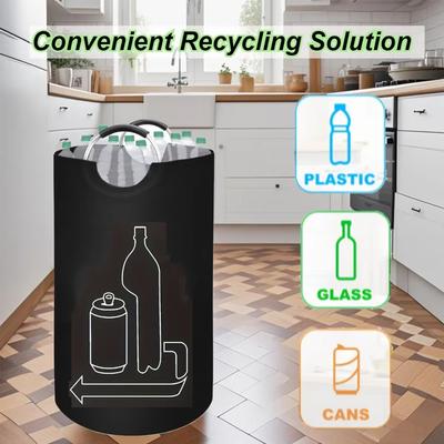 90L Waste Water Bottle Storage Basket Foldable Large Capacity Laundry Basket Multi-functional Recycling Empty Bottle Tote Bag