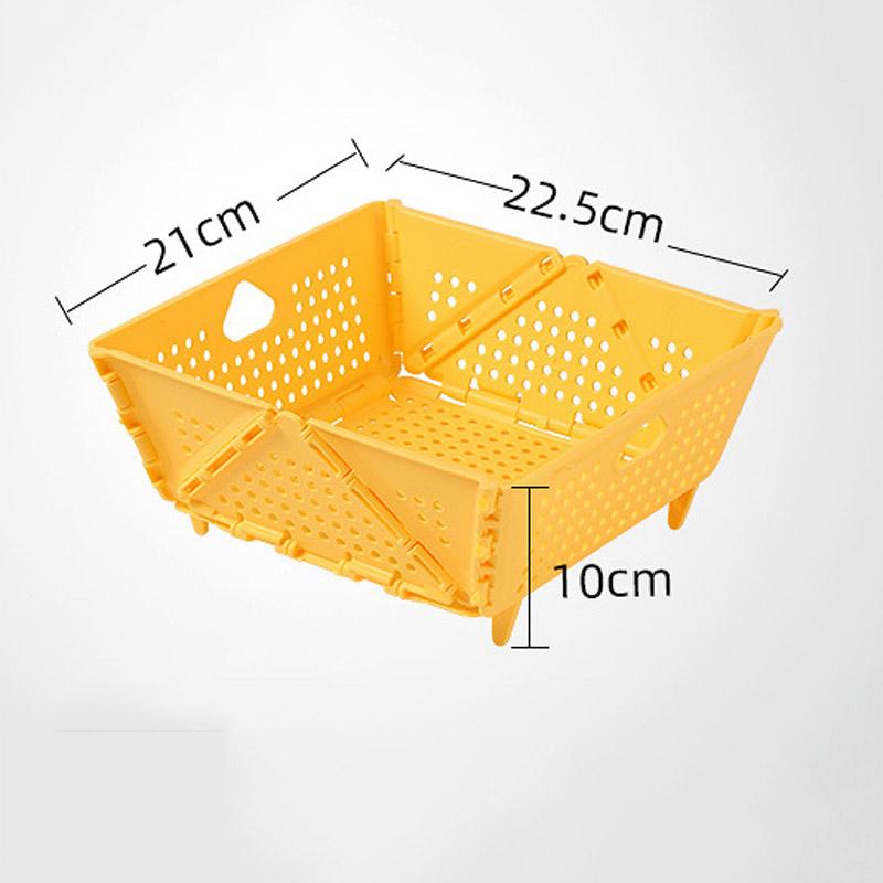 Multifunktionaler, zusammenklappbarer Salat- und Gemüsewaschkorb mit Griffen, der gleichzeitig als platzsparender Aufbewahrungs- und Abtropfbehälter für die Küche dient