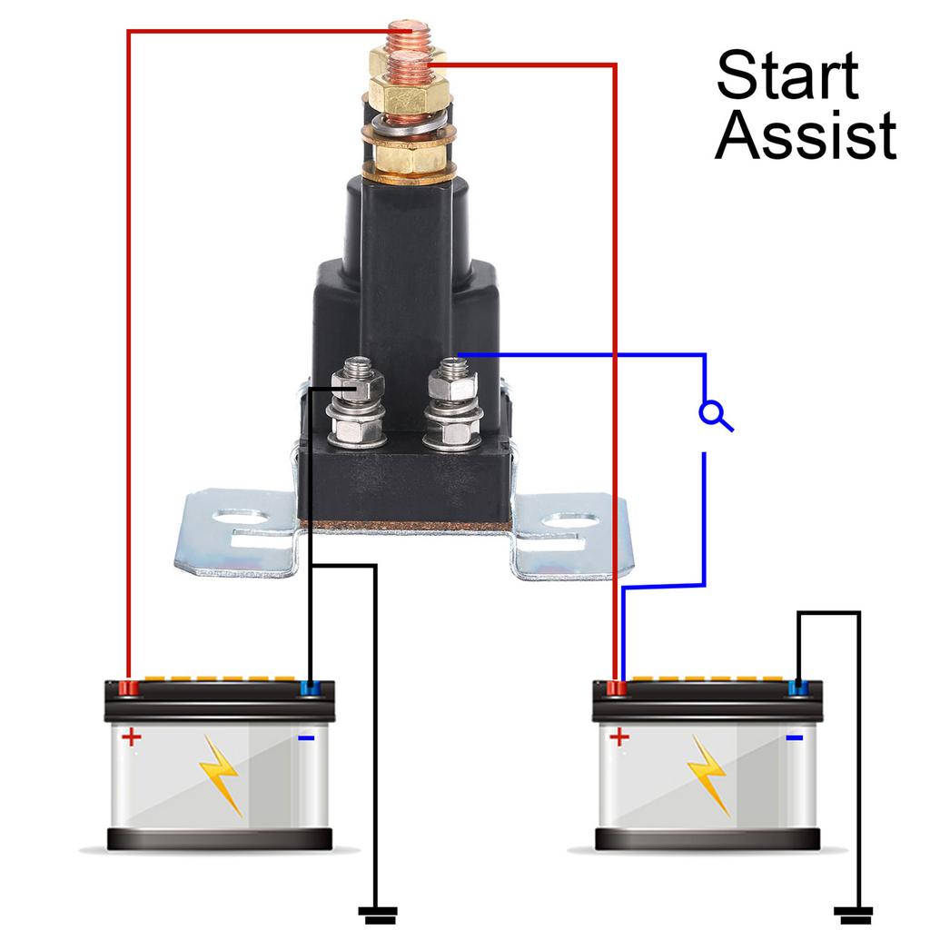 Portable 24V 500A Large Current DC Relay Dual Cells Isolator Forklift Motor Contactor