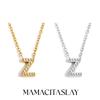 MamacitaSlay Classic 316L Stainless Steel Letter Necklace Waterproof 18K Gold Plated Jewelry Women's Elegant Neck Jewelry Gift
