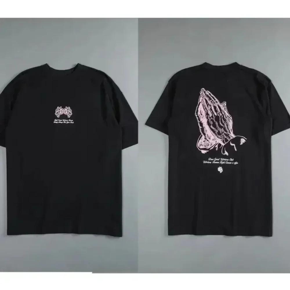 2024 Darc Sport Wolves T-Shirt Oversized Baumwoll-T-Shirt Fitnessstudio Fitness Herrenbekleidung Lässig Damen Kurzarm-Tee Darcsport T-Shirt