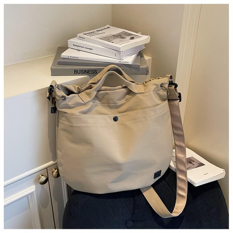 New Style Cloth Bag Korean Fashionable Large-capacity Simple Solid Color Casual All-matching Single-shoulder Diagonal Tote