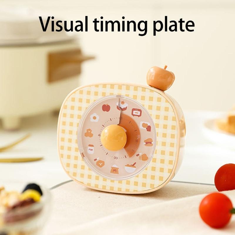 Portable Visual Rotating Timer Quiet Count Down Clock For Study Kitchen Cooking Use Time Management Device