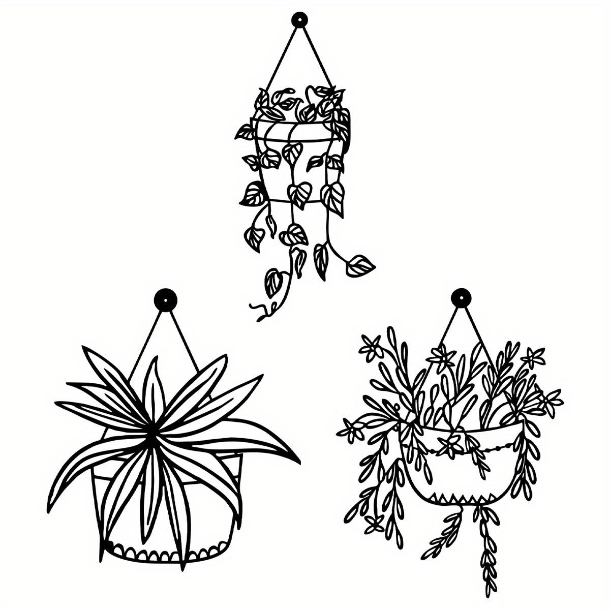 

3 шт. подвесной цветочный горшок для растений настенная наклейка гостиная ваза бутылка для воды природа настенная наклейка спальня игровая комната ванная комната виниловый декор