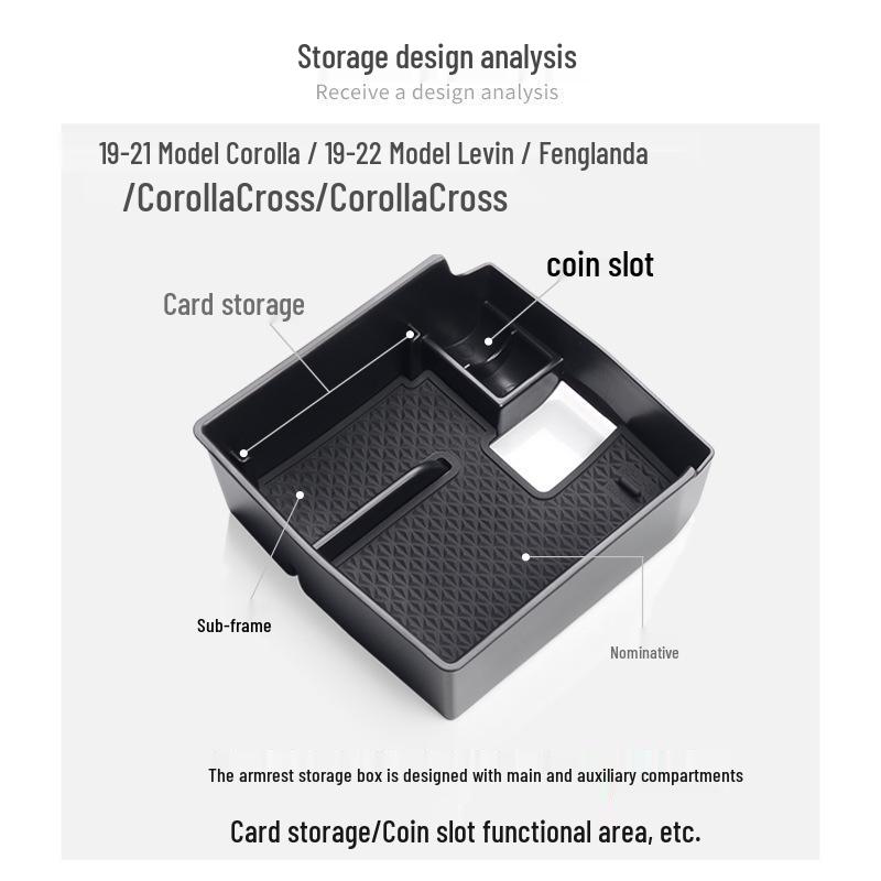 Toyota Corolla Cross Raize Levin 19-22 Armrest Storage Box