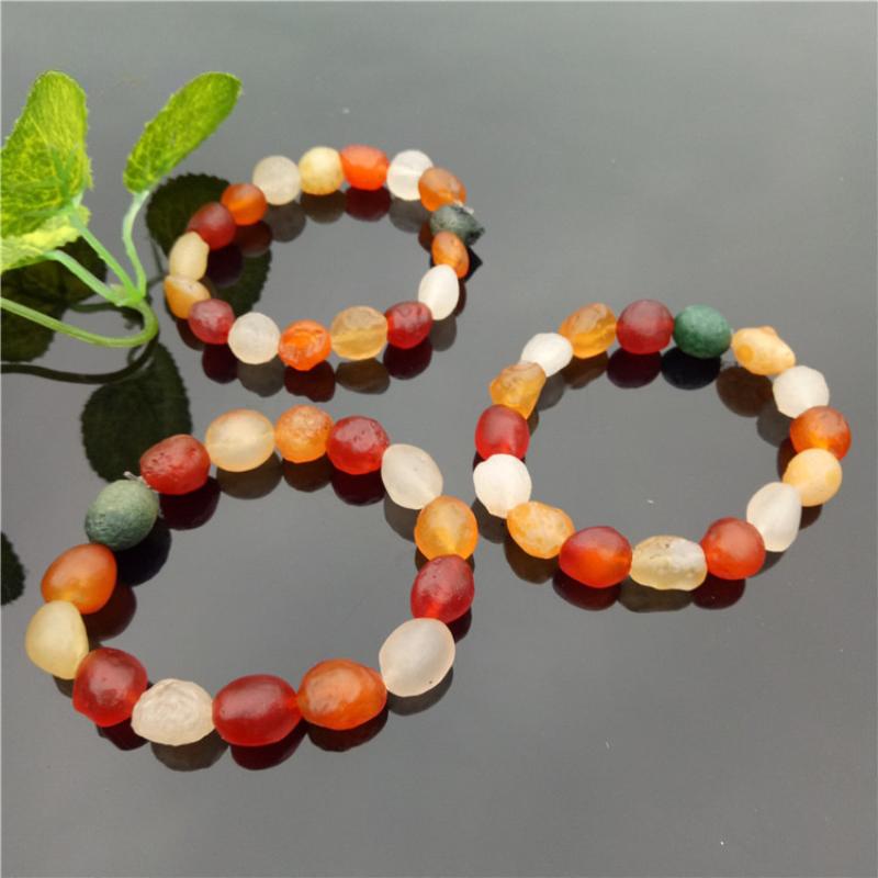 Natural Rainbow Agate Raw Stone Bracelet Colorful Candy Fashionable Jade Bracelet