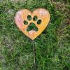 Dog Paws Shape Ground Stake Outdoor Decorative Stake Rural Finish Perfect For Garden Marking Decoration