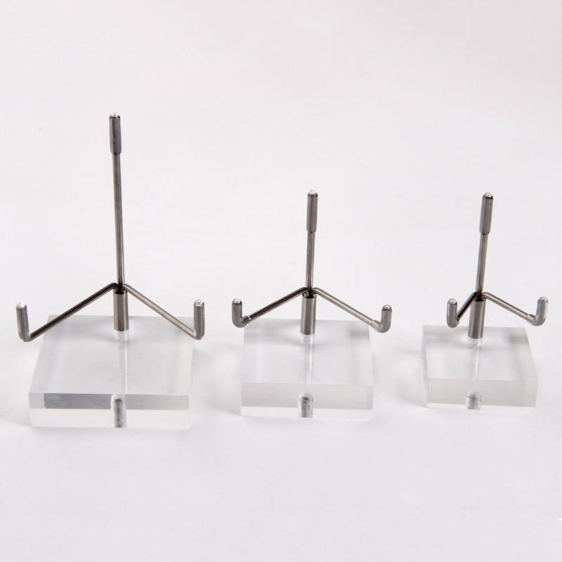 Acrylic Easel Stand with Adjustable Metal Arms Display Rack for Displaying Crystal Mineral Agate Gemstones Collectibles