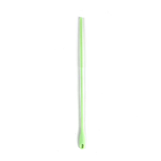 2Pcs/Set Straw Brush Fine Bristles Flexible Handle Food Grade Silicone Reusable Brush Straw