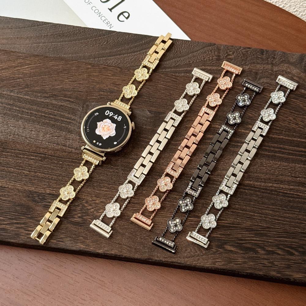 Metal Link Watch Strap with Metal Buckle for Huawei Watch GT4, GT5, GT6
