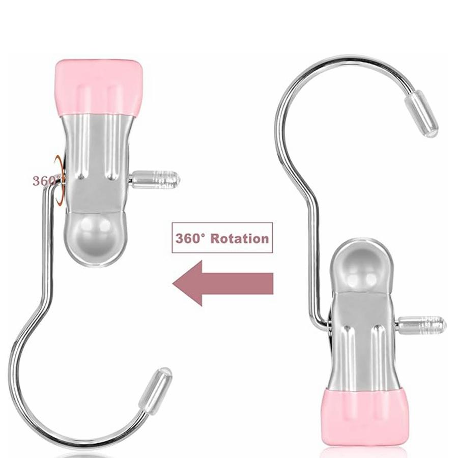 1 Stuk Roestvrijstalen Wasknijper Multifunctionele Kledingdroogklemmen met Haak Stevige Winddichte Kledingpinnen Sokken Handdoekhanger
