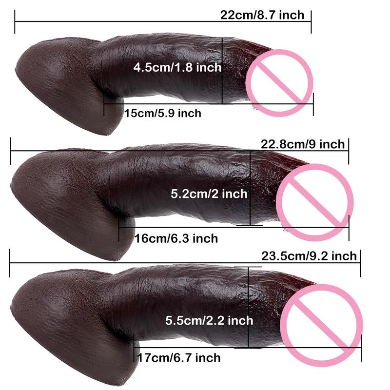 Huge Dildo Real Skin Soft Silicone Artificial Penis Male Cock With Suction Cup Adult Vagina Anal Sex Toys For Women Male Orgasm
