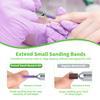 20Mm Long Sanding Bands,Nail Art Grinding Sanding Bands With Bit Nail Art Removal Sand Bands Nail Grinding Tool #120/#180/#240