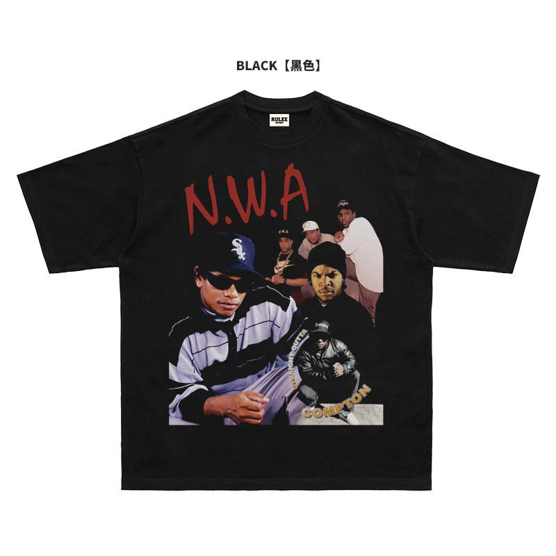 

2026 Summer New Design NWA Portrait HighQuality HipHop Street Comfortable Mens Roundneck Printed TShirt 4XL