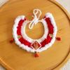 Pet New Year Accessories: Handmade Knitted Wool Scarf for Cats and Dogs - Warm and Festive Neck Warmer Costume