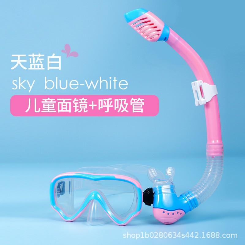 Kids Snorkel Set Anti-Fog Waterproof Diving Mask Dry Top Boys Girls