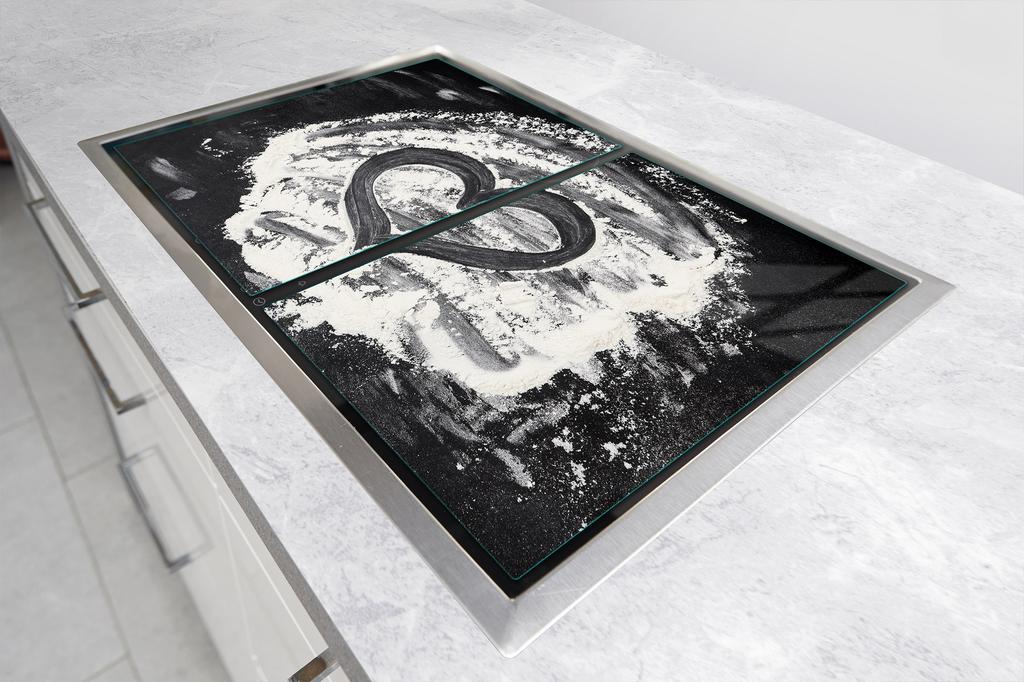 PIANO COTTURA IN VETRO PROTEZIONE 75x52 CUORE