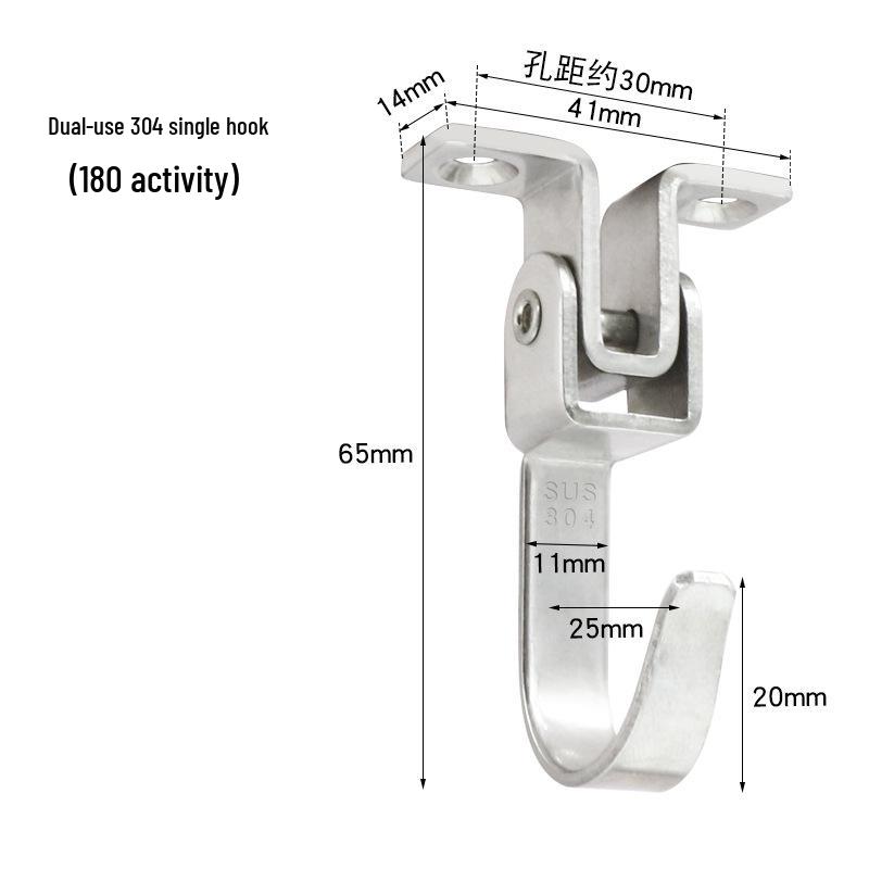 Black Stainless Steel Ceiling Mount Rotating Hook for Projector Screens