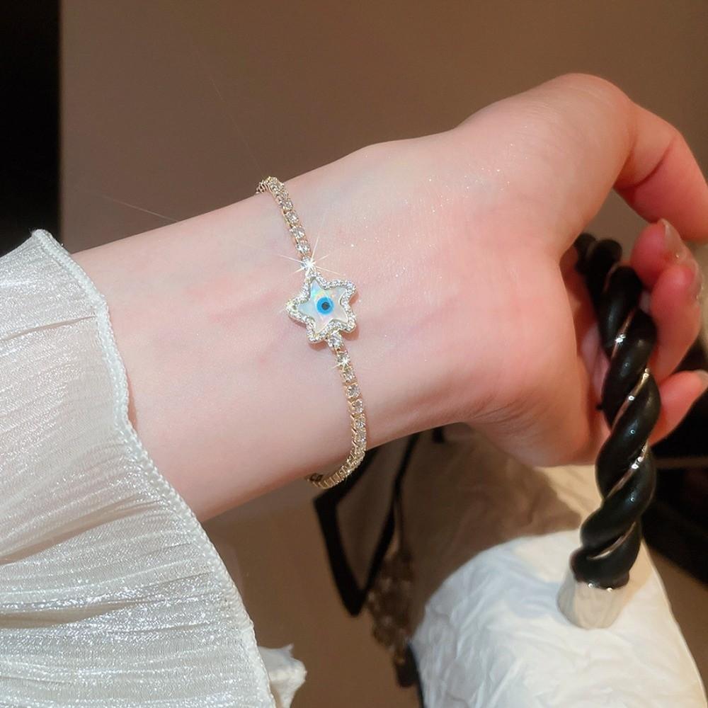 Luxury Vintage Devil's Eye Bracelet Copper Zircon Banquet Clothes Jewelry Party Favors