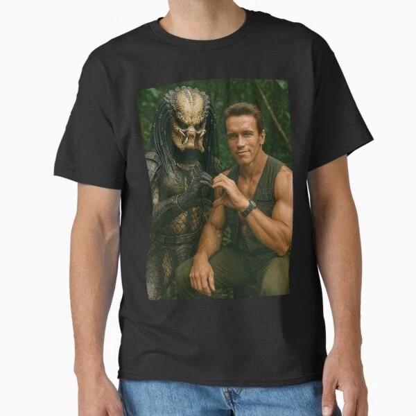 predator aliens funny film movie birthday gift horror t shirt XL
