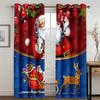 3D drôle bonne année noël père noël neige cheminée 2 pièces mince ombrage rideaux de fenêtre pour salon chambre décor