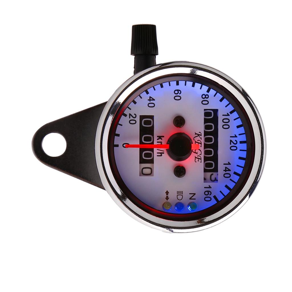 Motorcycle Odometer Speedometer Dual Reading Signal KMCelsiusH Black
