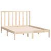 Solid Wood Bed Frame without Mattress 135 x 190 cm Pine Wood