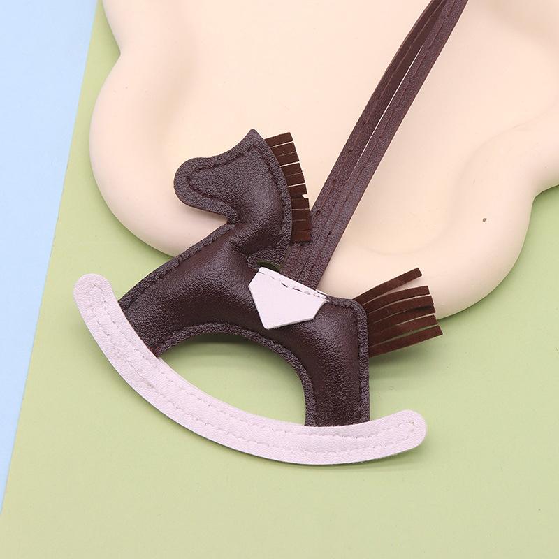 Cheie Breloc Cal Balansoar Farmec Piele PU Modă Bijuterii Noi Pentru Femei Creative Colorate Carusel Mașinuță Pandantiv Geantă Cheie