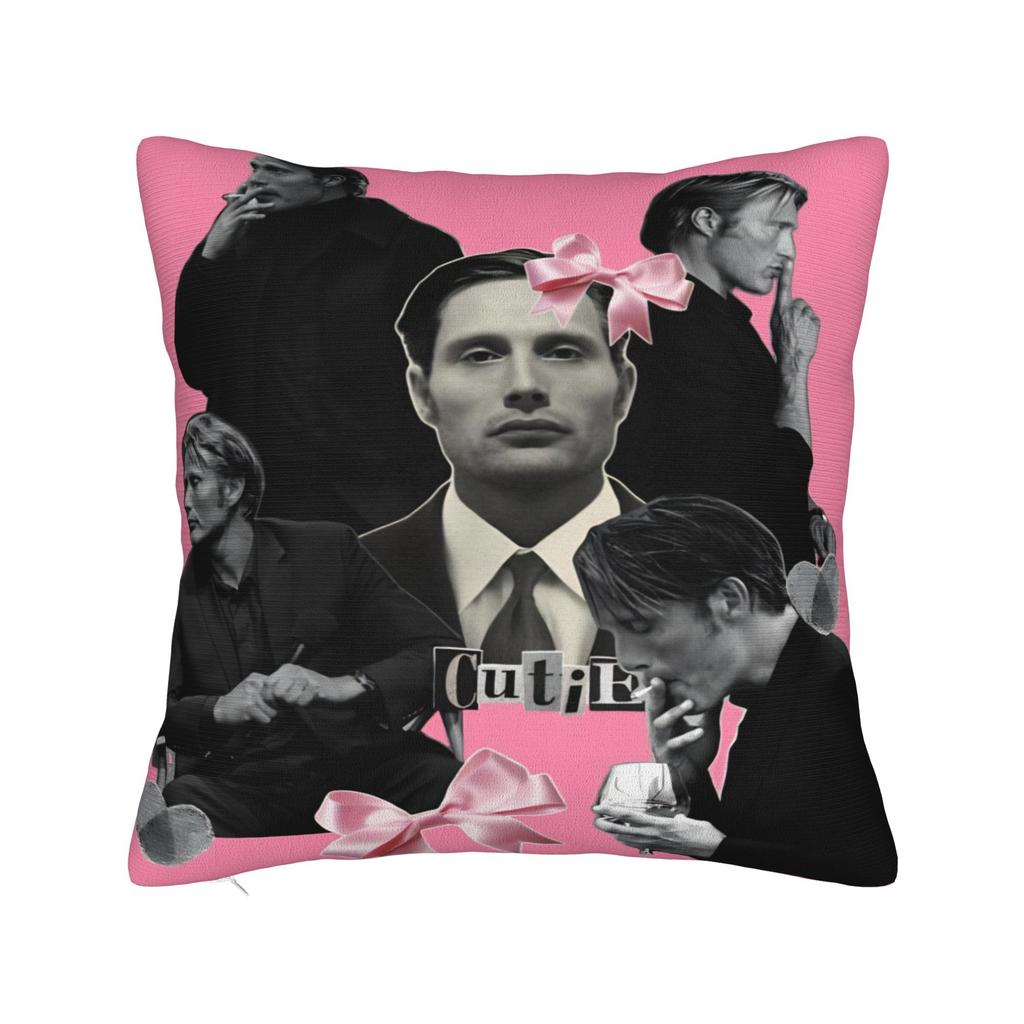 Federa Cuscino Attore Bello Mads Mikkelsen Copricuscino Personalizzato Federe Kawaii Per Divano Arredamento Casa