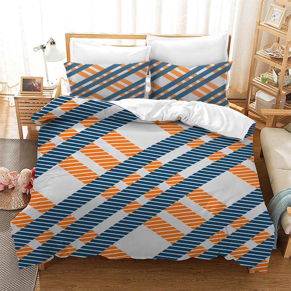 Queen Duvet Cover Cotton Washed Cotton Buffalo Plaid Duvet Cover Set with Zipper Closure, Extra Soft Breathable Comforter Cover