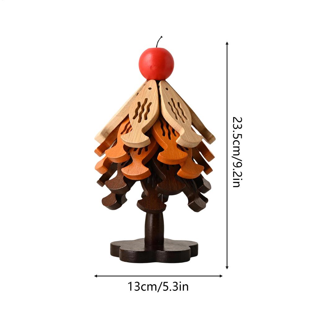

5pcs Christmas Tree Trivet Wooden Christmas Tree Shaped Trivet Insulation Coaster Foldable Kitchen Placemat Insulator Pad M