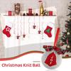 2PCS Plush Christmas Knitted Ball Exquisite Xmas Hanging Pendant Christmas Tree Hangers  Festival