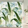 1 Pc Spring Flowers and Plants Pattern Shower Curtain, Waterproof Fabric Bathroom Curtain Machine Washable for Bathtub Decor