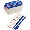 Skater Chopstick Spoon Combination Set 18cm Antibacterial Treated Lunch Box for Adults Comes with Silicone Cushion and Doesn't Make a Sound Made in Ja