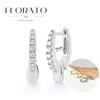 925 Silver Needle Rivet Micropaved Zircon Pendant Hoop Earrings For Women Punk Vintage Earrings Fashion Party Jewelry Gifts