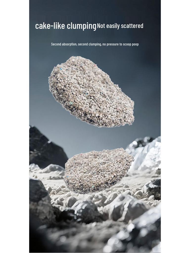 Cat Jie 20kg Cat Litter - Free Shipping, Low Dust, Deodorizing Mineral Sand with Activated Carbon, Bentonite & Sodium-based Mix.
