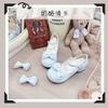 2026 Lolita Style Cute Round Head Jane Pumps with Bow Women Sweet Party Dress Midi Heels Shoes Fashion PU Sneakers Women