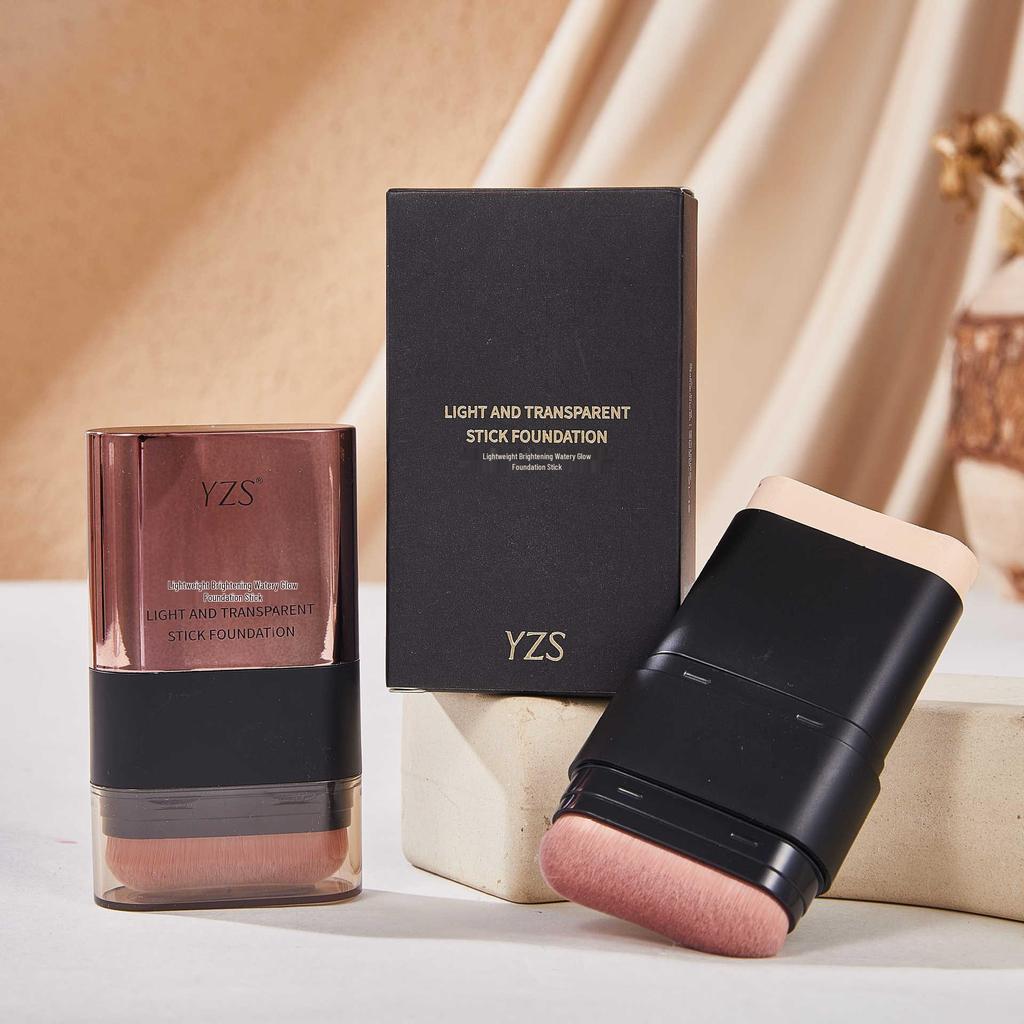 Lightweight Brightening Foundation Stick: Long-lasting, Smooth Coverage with a Natural Finish, Blemish-concealing, No Caking.
