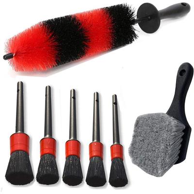 7 buc Perie Roată Anvelopă Kit Detailing Auto Perie Moale Roată Kit Spălare Auto Perie Anvelopă Automobil Accesorii Curățare Spălare Auto