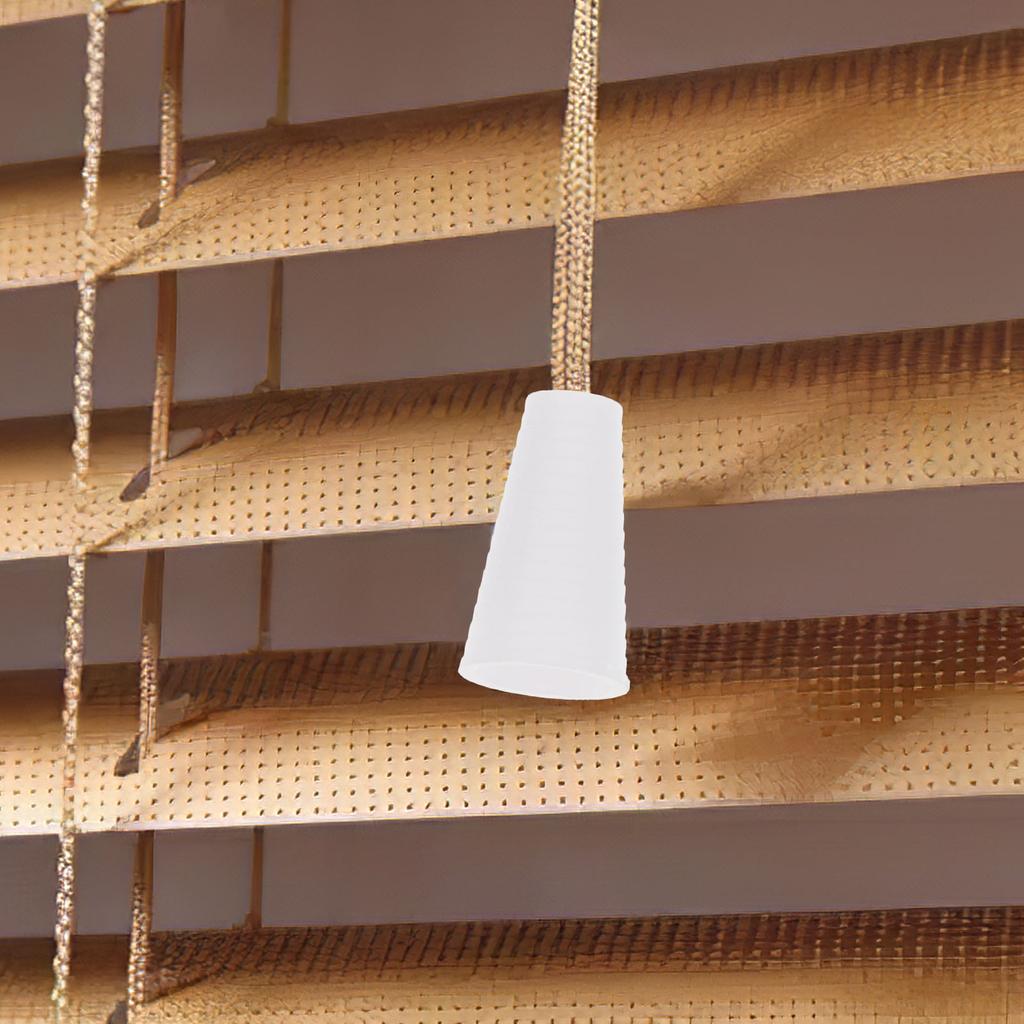 15 Pcs White Threaded Bell Pull Cord Knob Blind Cord Tassels Hanging Pulls Plastic Blinds Parts Window Blinds Supplies